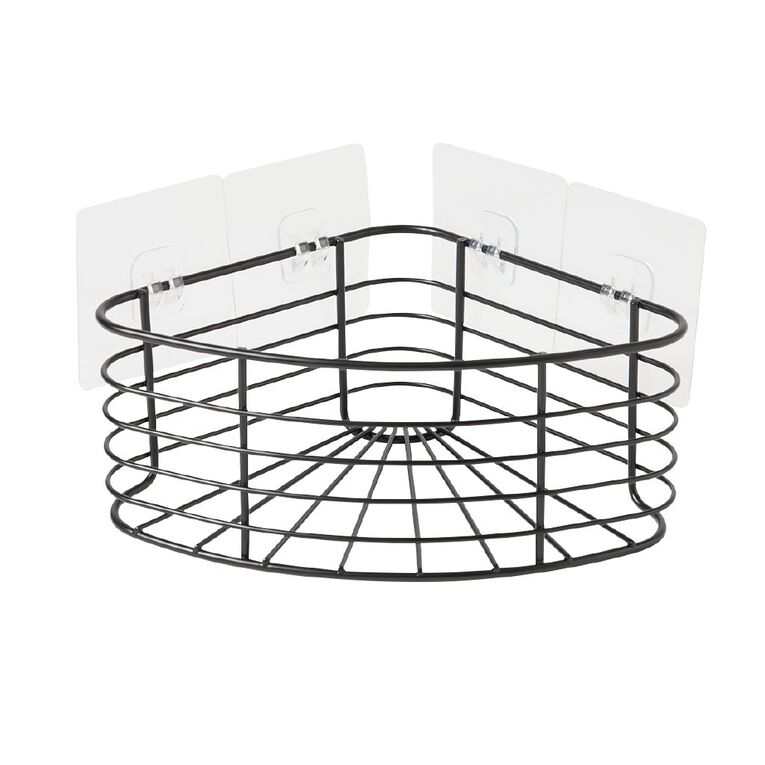 Living & Co Shower Caddy Corner Black, , hi-res