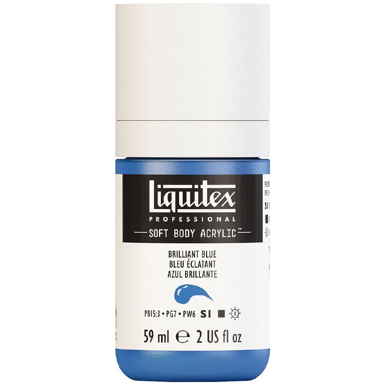 Liquitex Soft Body Acrylic 59ml Brilliant Blue S1, , hi-res