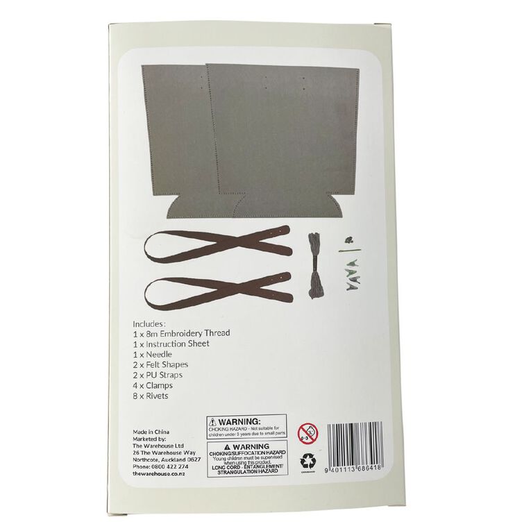 Uniti Adults Felt Tote Stitching Kit, , hi-res