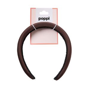 Poppi Satin Headband Brown Mid
