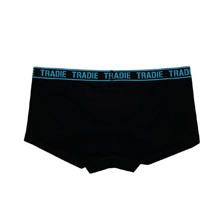 Tradie Women's Shortie 2 Pack, Black, hi-res