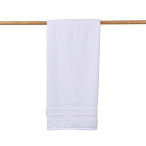 Living & Co Plush Plain Bath Towel White