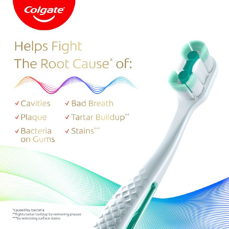 Colgate Total Active Prevention Foaming Clean Toothbrush Medium 1 Pack, , hi-res