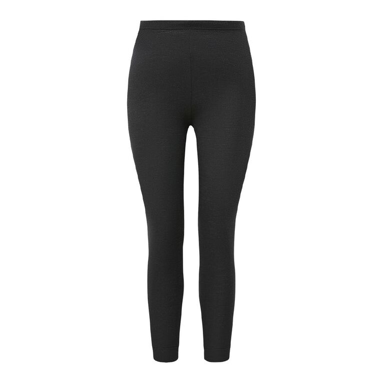 H&H Women's Merino Thermal Leggings, Black, hi-res