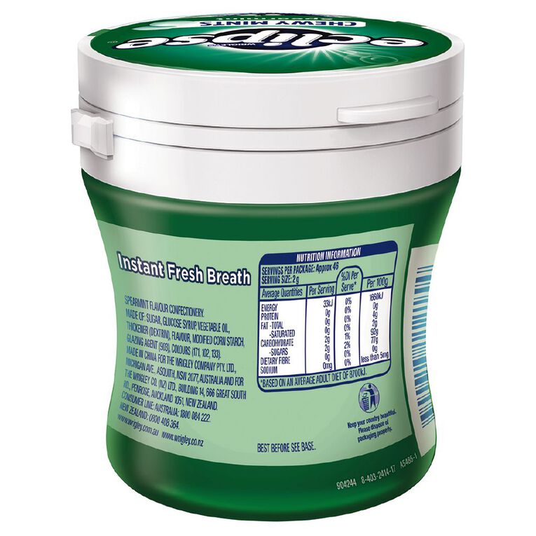 Eclipse Chewy Mints Spearmint Bottle 93g, , hi-res