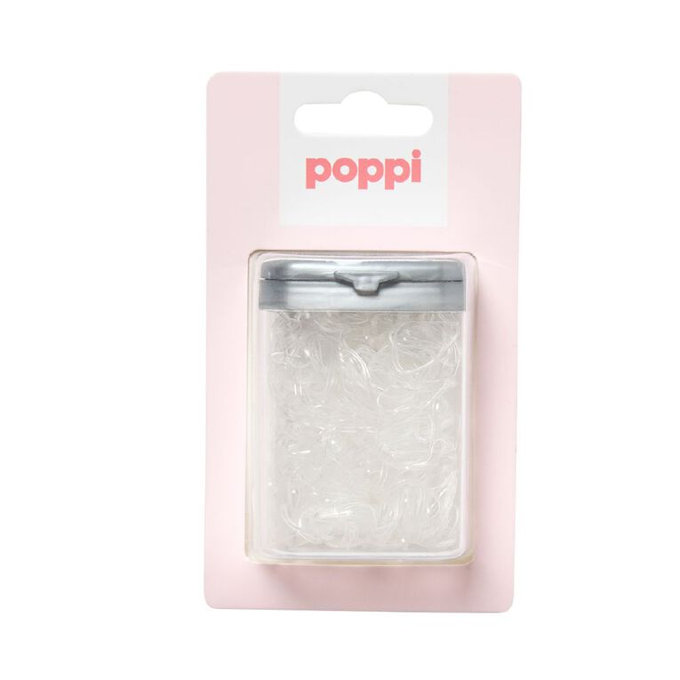 Poppi Poly Bands Clear 100 Pack, , hi-res
