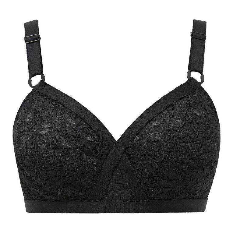 H&H Women's Cross Your Heart Wirefree Soft Cup Bra, Black, hi-res