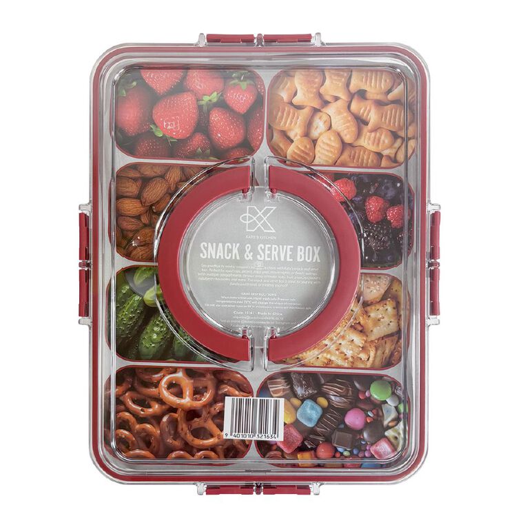 Kate's Kitchen Rectangle Snack & Serve Box Stocking Red, , hi-res
