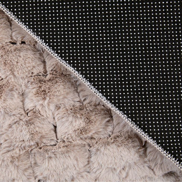 Living & Co Rug Faux Fur Rabbit Grey Light 160cm x 230cm, , hi-res
