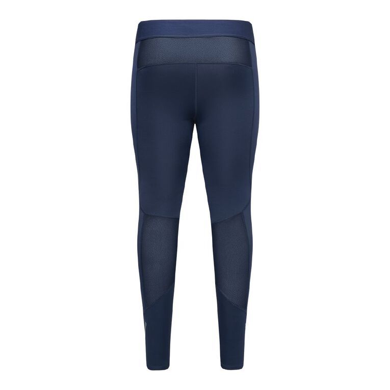 Active Intent Men's Fleece Compression Pants, Blue Dark, hi-res