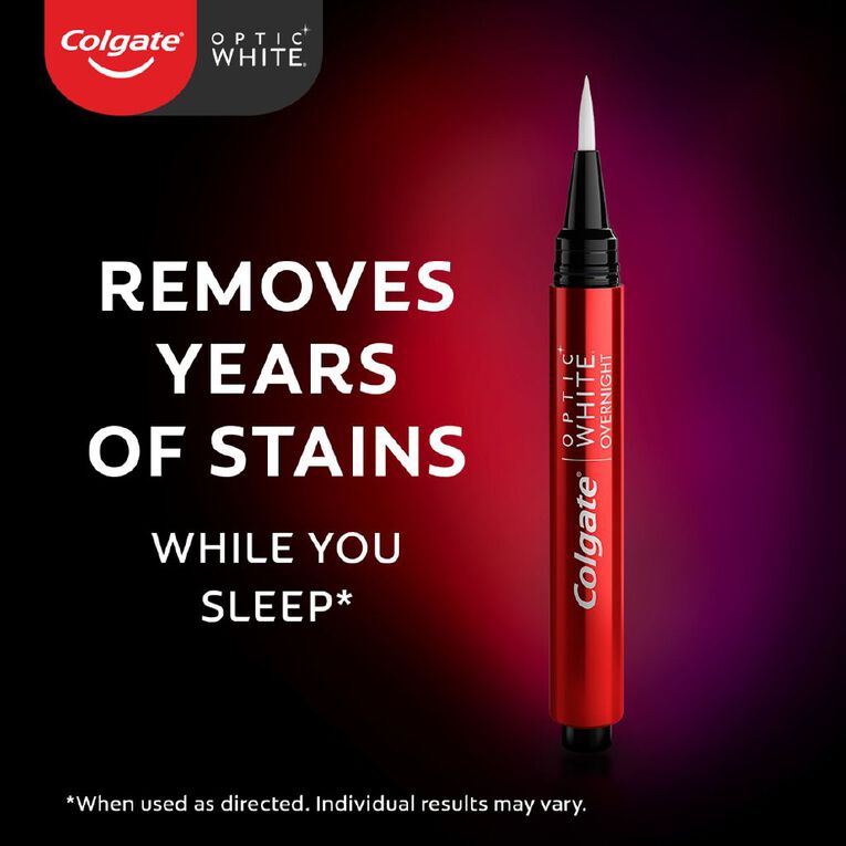 Colgate Optic White Nightly Treatment Whitening Wand 3% 1 Pack 2.5ml, , hi-res