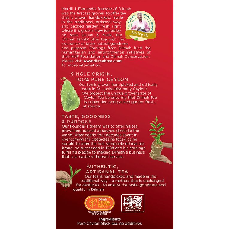 Dilmah English Breakfast 50 Tagless Tea bags, , hi-res