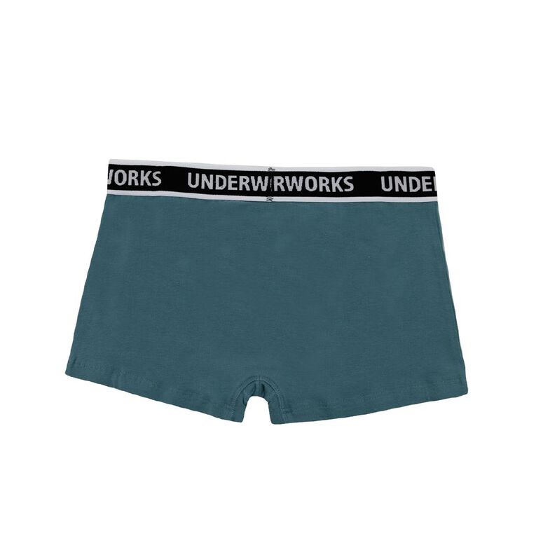 Underworks Men's Fly Front Trunks 3 Pack, Blue Dark, hi-res