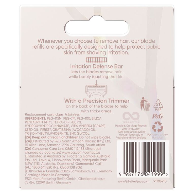Gillette Venus Intimate Women's Bikini Blades 3 Pack, , hi-res