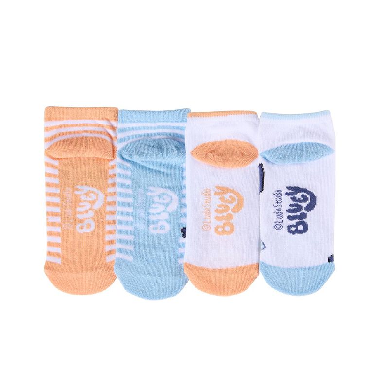 Bluey Liner Socks 4 Pack, Blue, hi-res