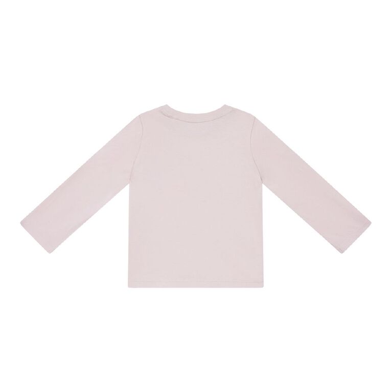 Young Original Toddler Long Sleeve Plain Tee, Pink Light, hi-res