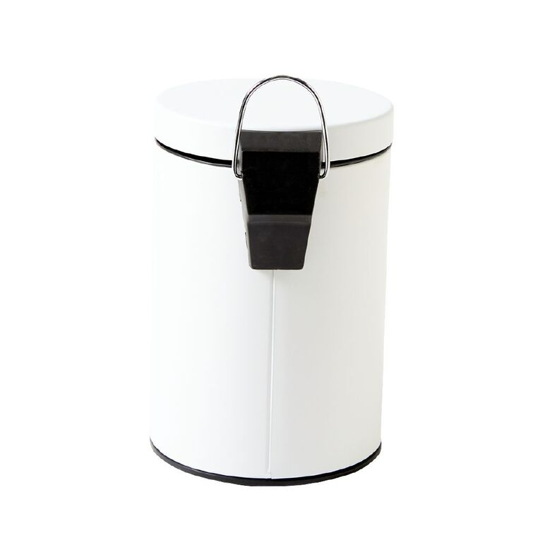 Living & Co Pedal Bin White 3L, , hi-res