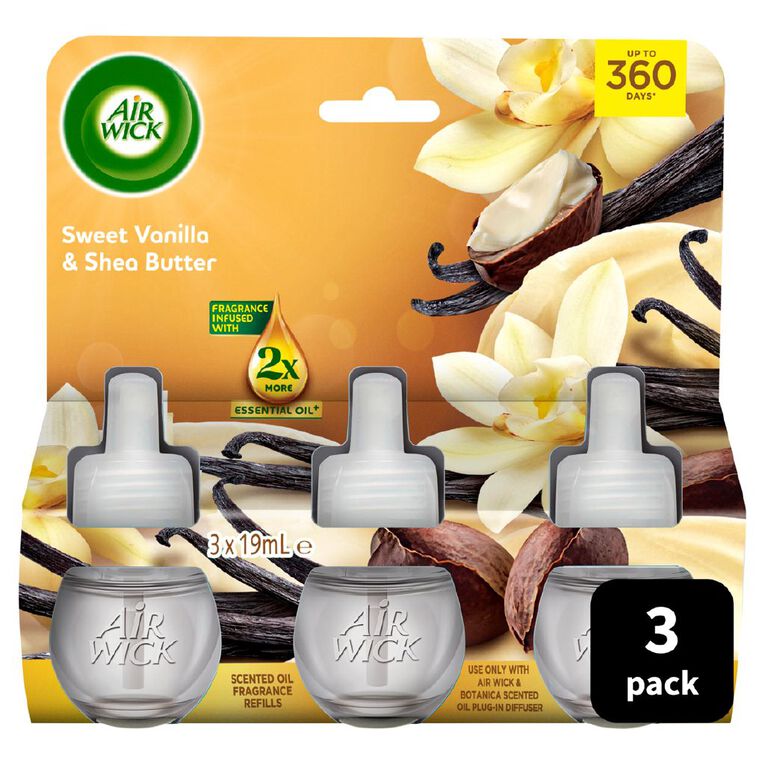 Air Wick Sweet Vanilla & Shea Butter Plug-in Refills 3 Pack, , hi-res
