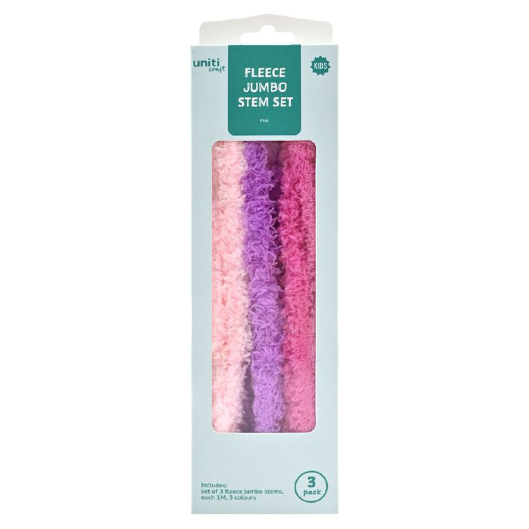 Uniti Fleece Jumbo Stem Set Pink, , hi-res