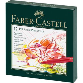 Faber-Castell India Ink Pitt Artist Pens Studio Box of 12 Assorted