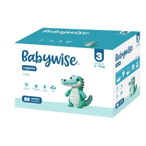 Babywise Nappies Jumbo 6-11kg Crawler 88 Pieces