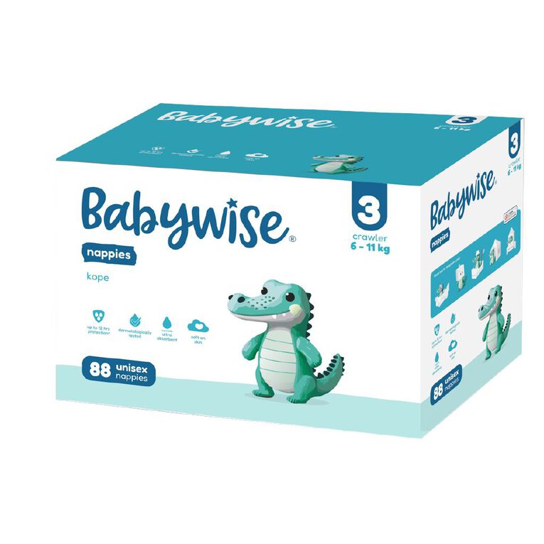 Babywise Nappies Jumbo 6-11kg Crawler 88 Pieces, , hi-res