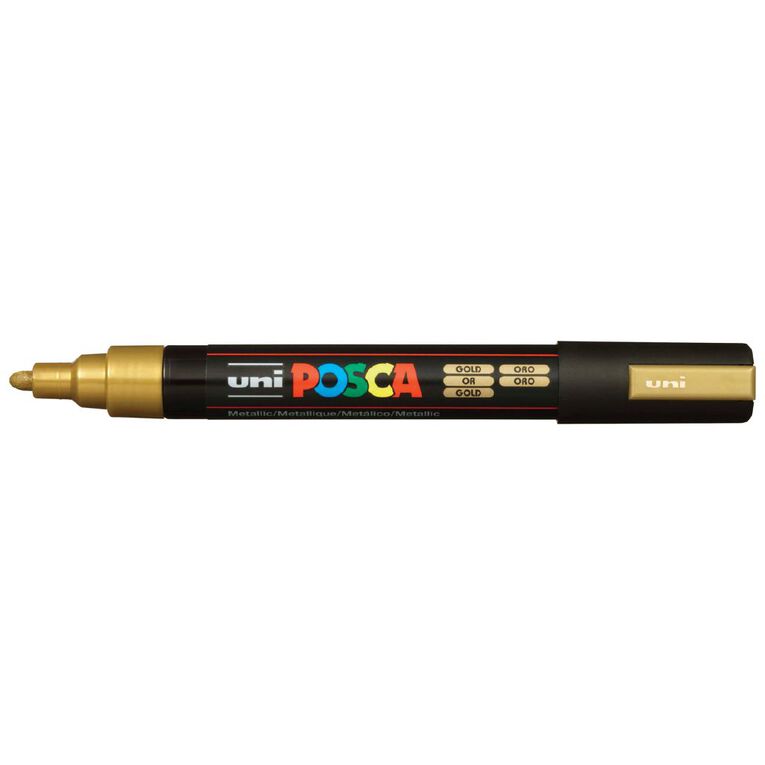 Uni Posca Marker 1.8-2.5mm Medium Gold, , hi-res