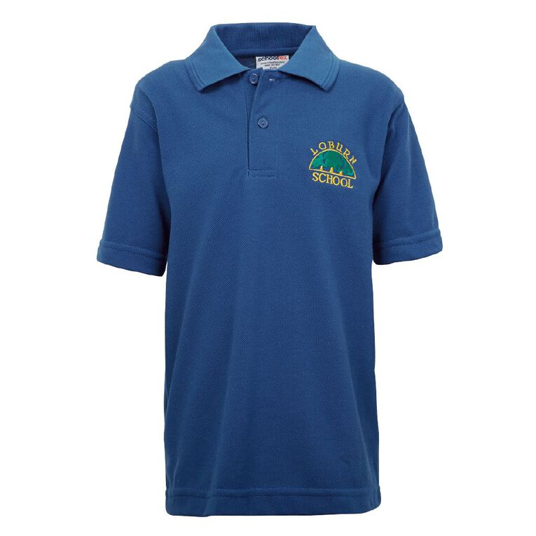 Schooltex Loburn Short Sleeve Polo with Embroidery, Royal, hi-res