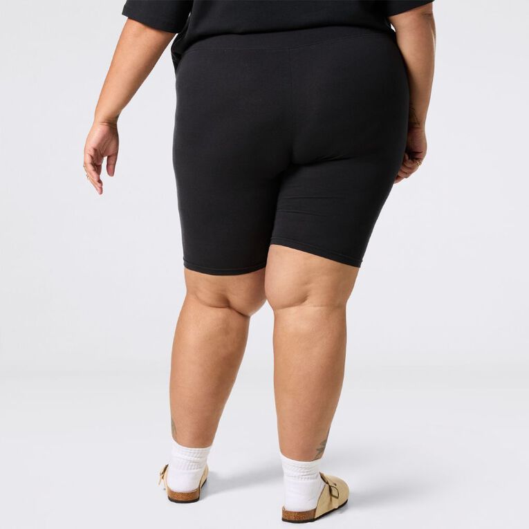 H&H Curve Women's Basic Legging Shorts, Black, hi-res