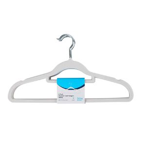 Living & Co Flocked Coat Hangers White 8 Pack