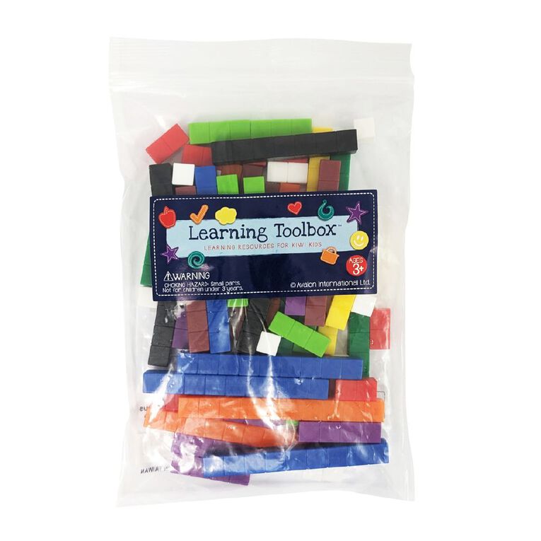 Learning Toolbox Number Rods Set 74 Pieces Multi-Coloured, , hi-res