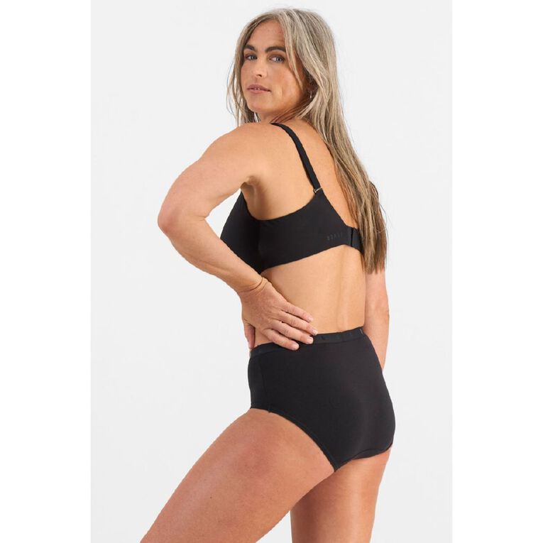 B FOR BONDS Women's Full Briefs 2 Pack, Black, hi-res