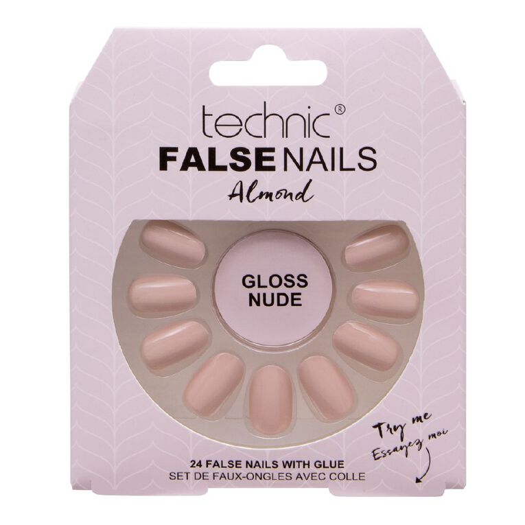 Technic False Nails Gloss Nude, , hi-res