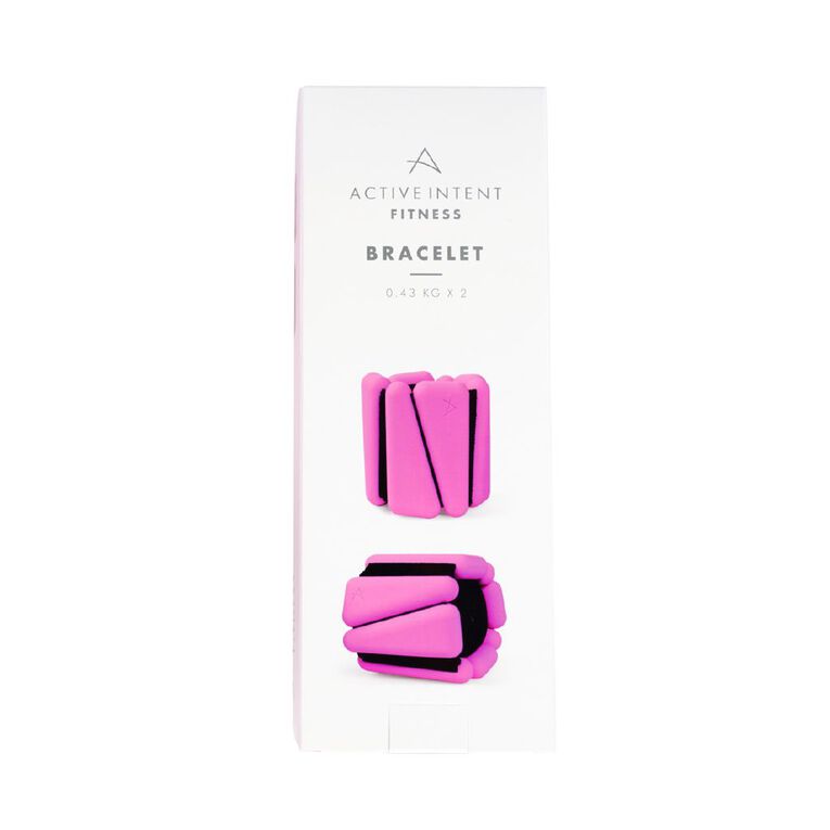 Active Intent Fitness Bracelet Weights .43kg Pink 2 Pack, , hi-res
