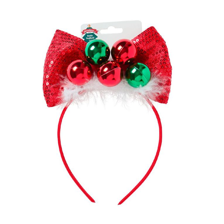Wonderland Novelty Christmas Bauble Headband Assorted, , hi-res