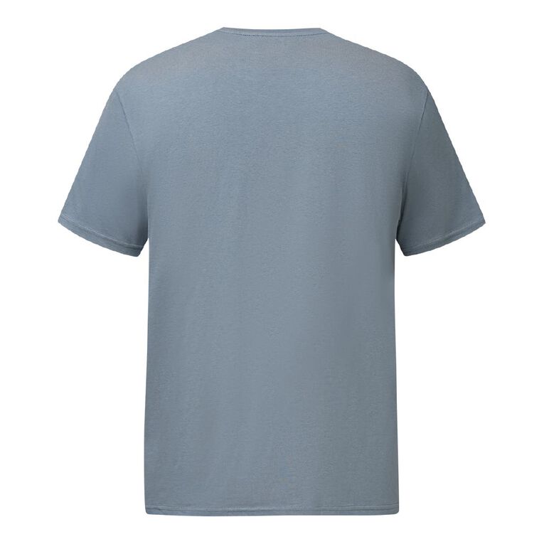 H&H Men's Regular Fit Crew Neck Tee, Blue Mid, hi-res