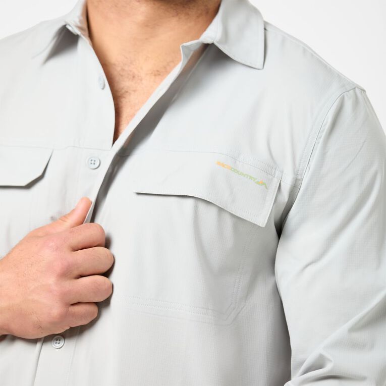 Back Country Men's Long Sleeve Lightweight Shirt, Grey Mid, hi-res