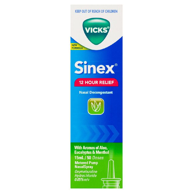 Vicks Sinex Nasal Decongestant NZ 15ml The Warehouse