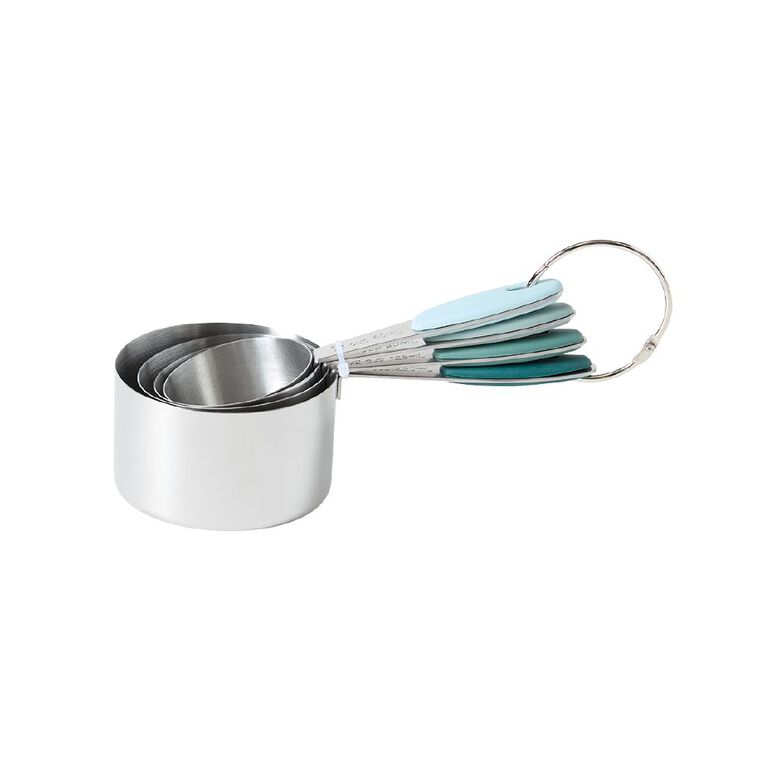 Living & Co Stainless Steel Measuring Cups Green, , hi-res