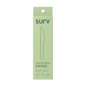 SURV. Wooden Knives Natural 20 Pack