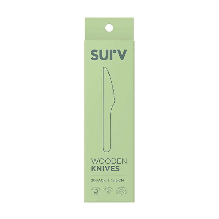 SURV. Wooden Knives Natural 20 Pack, , hi-res