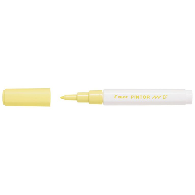 Pilot Pintor Marker Bullet Pastel Extra Fine 2.3mm Tip Yellow, , hi-res