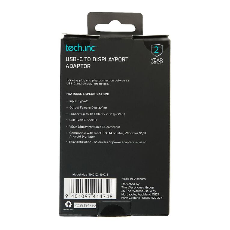 Tech.Inc USB-C to Display Port Adapter, , hi-res