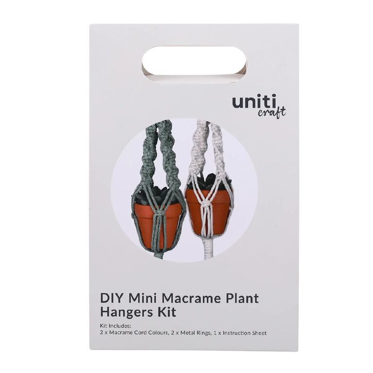 Uniti DIY Mini Macrame Plant Hangers Kit, , hi-res