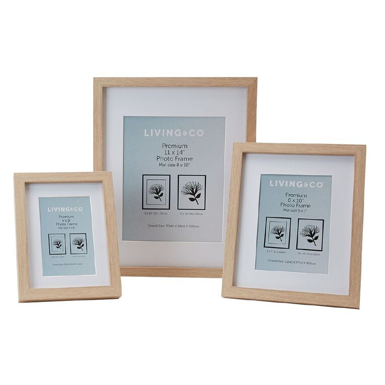 Living & Co Premium Photo Frame Natural 5in x 7in, Natural, hi-res