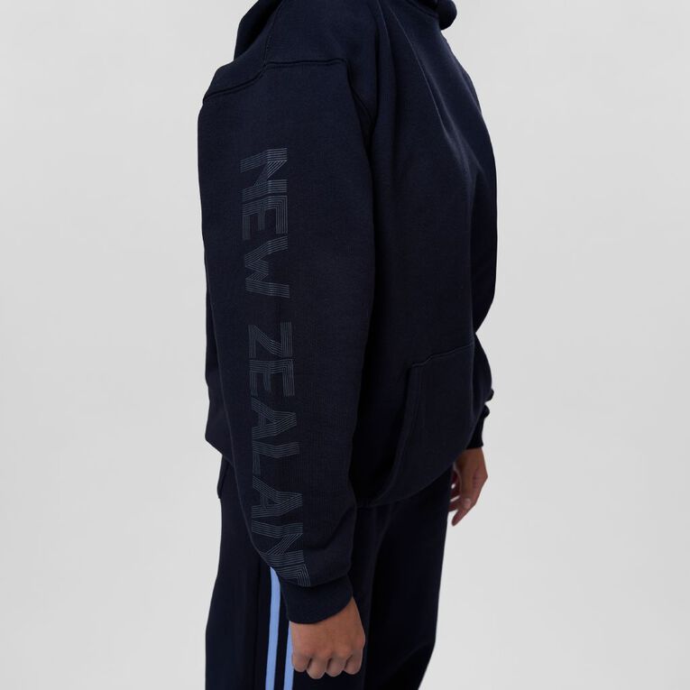 Basketball NZ Boxy Hoodie, Black, hi-res