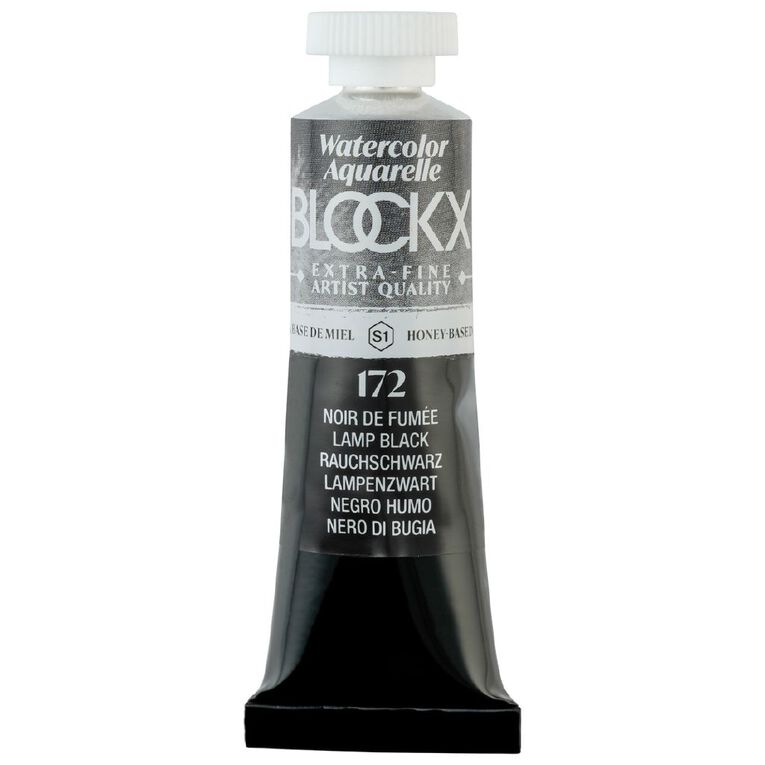 BLOCKX Watercolour Tube 15ml S1 172 Lamp Black, , hi-res