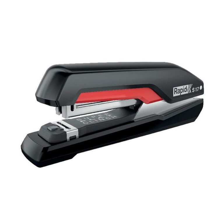 Rapid Stapler S17 Superflat 30 Sheet Full Strip Black/Red, , hi-res