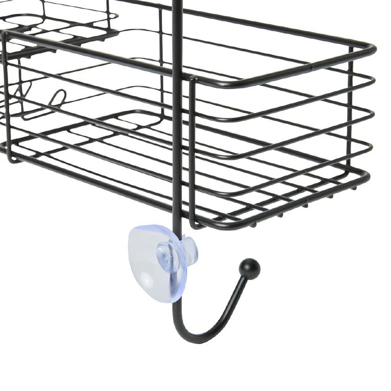 Living & Co Shower Caddy Double Black, , hi-res