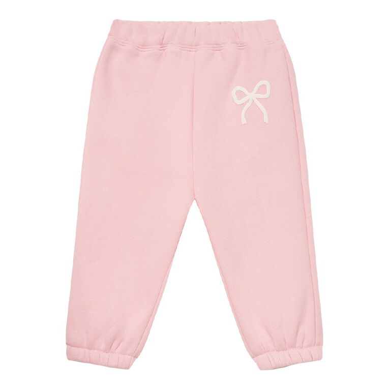 Young Original Babies' Heavy Fleece Trackpants, Pink Light, hi-res